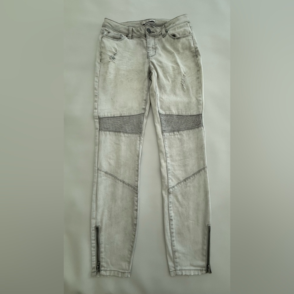 Dex Distressed White/Gray Women's Jeans Size 28